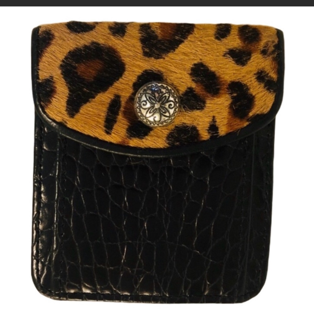 Brightened Wallet animal, print leather 🐆🐆